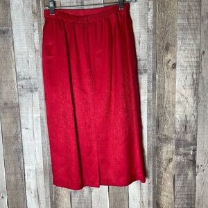 Vintage Red Silk Lined Skirt